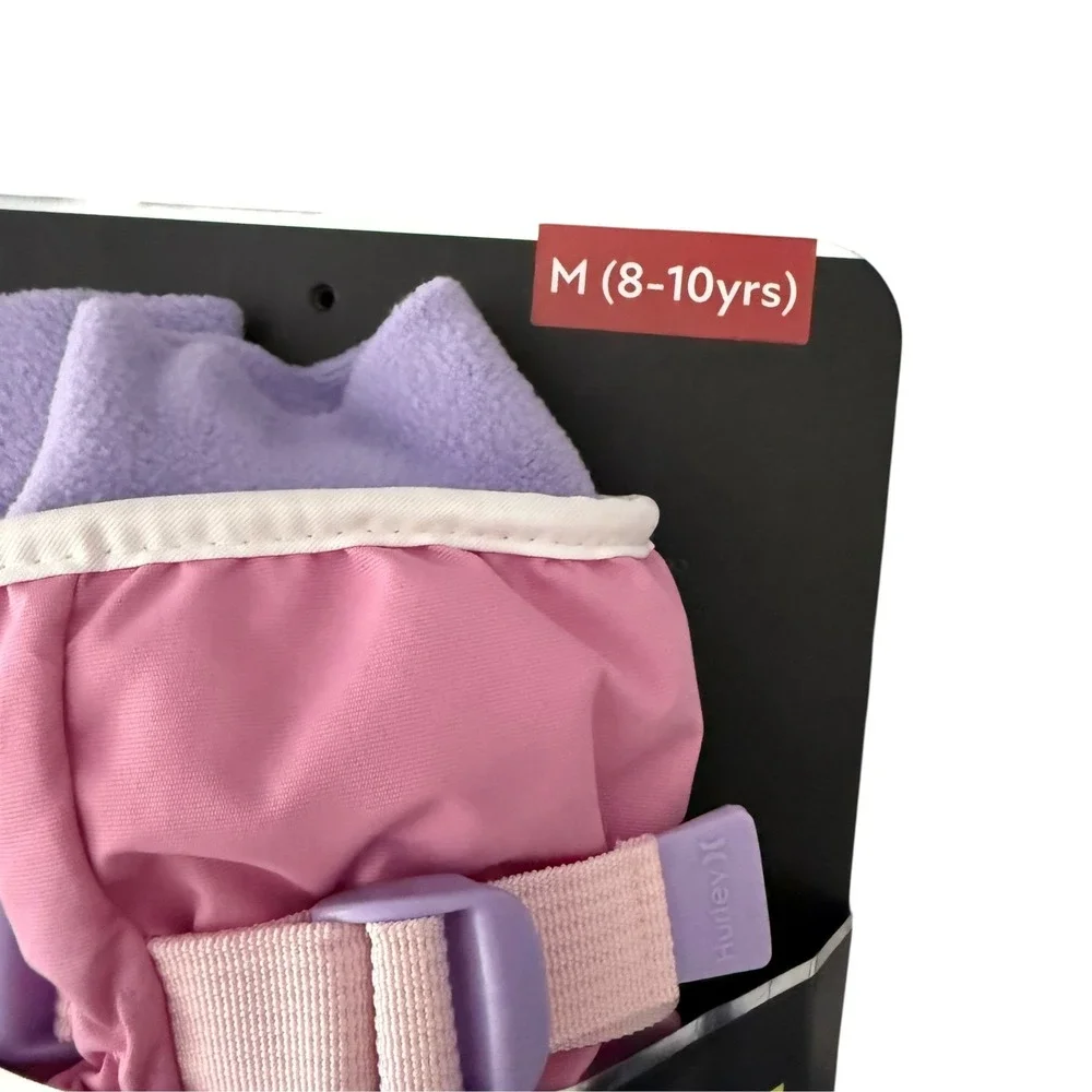 Hurley Youth Beanie & Ski Gloves 2-pc Winter Set Pink M 8-10 NWT